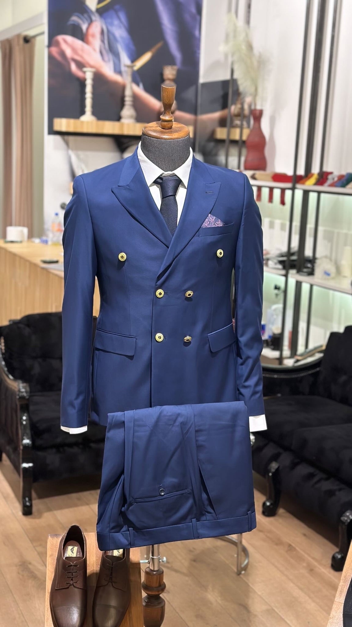2-delig Pak Blauw